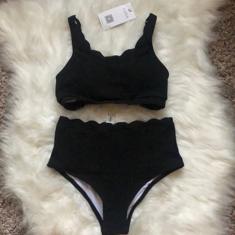 Never worn black high rise bikini